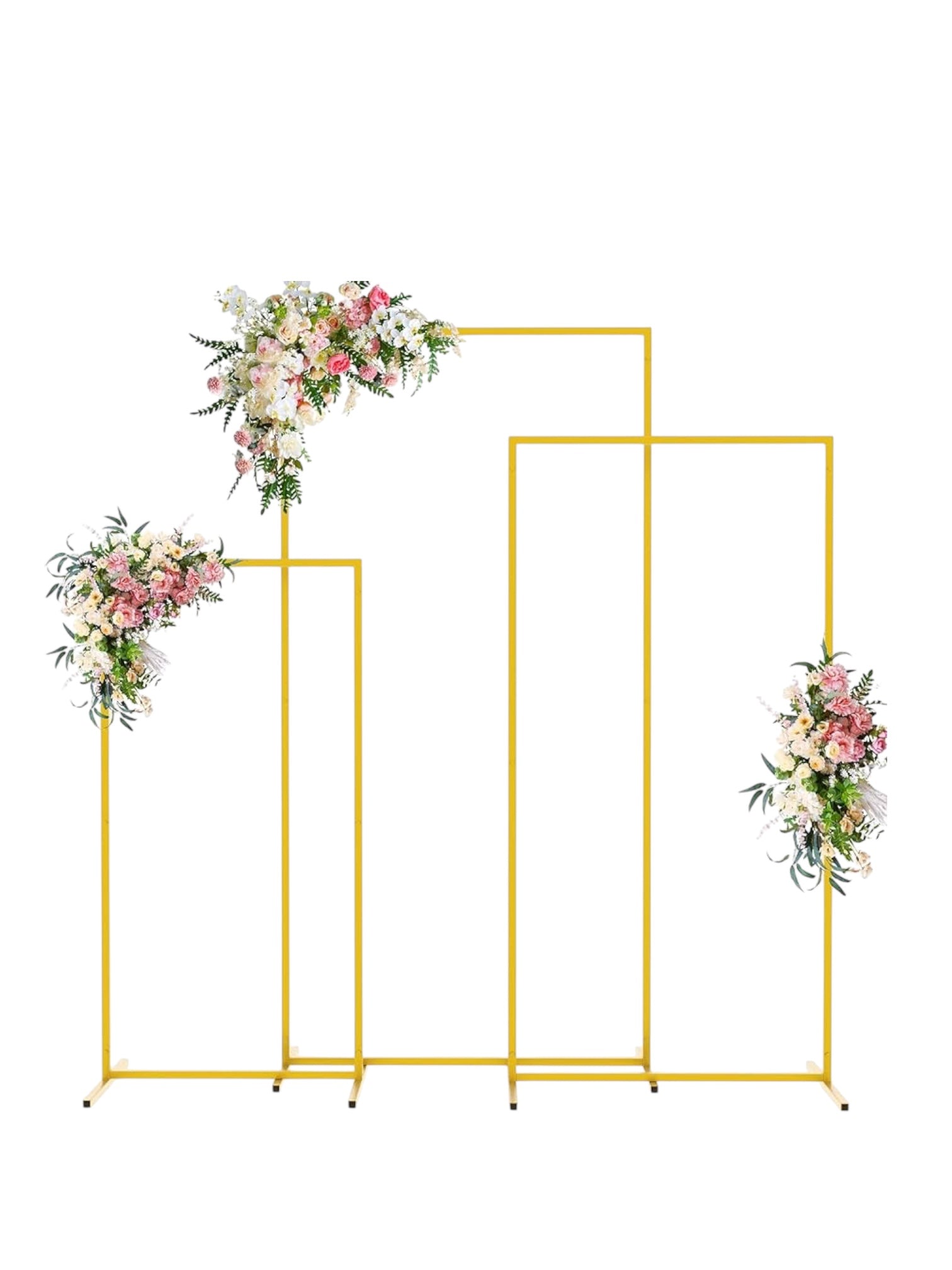 3 square balloon backdrop gold frames Rockhampton Vintage Hire