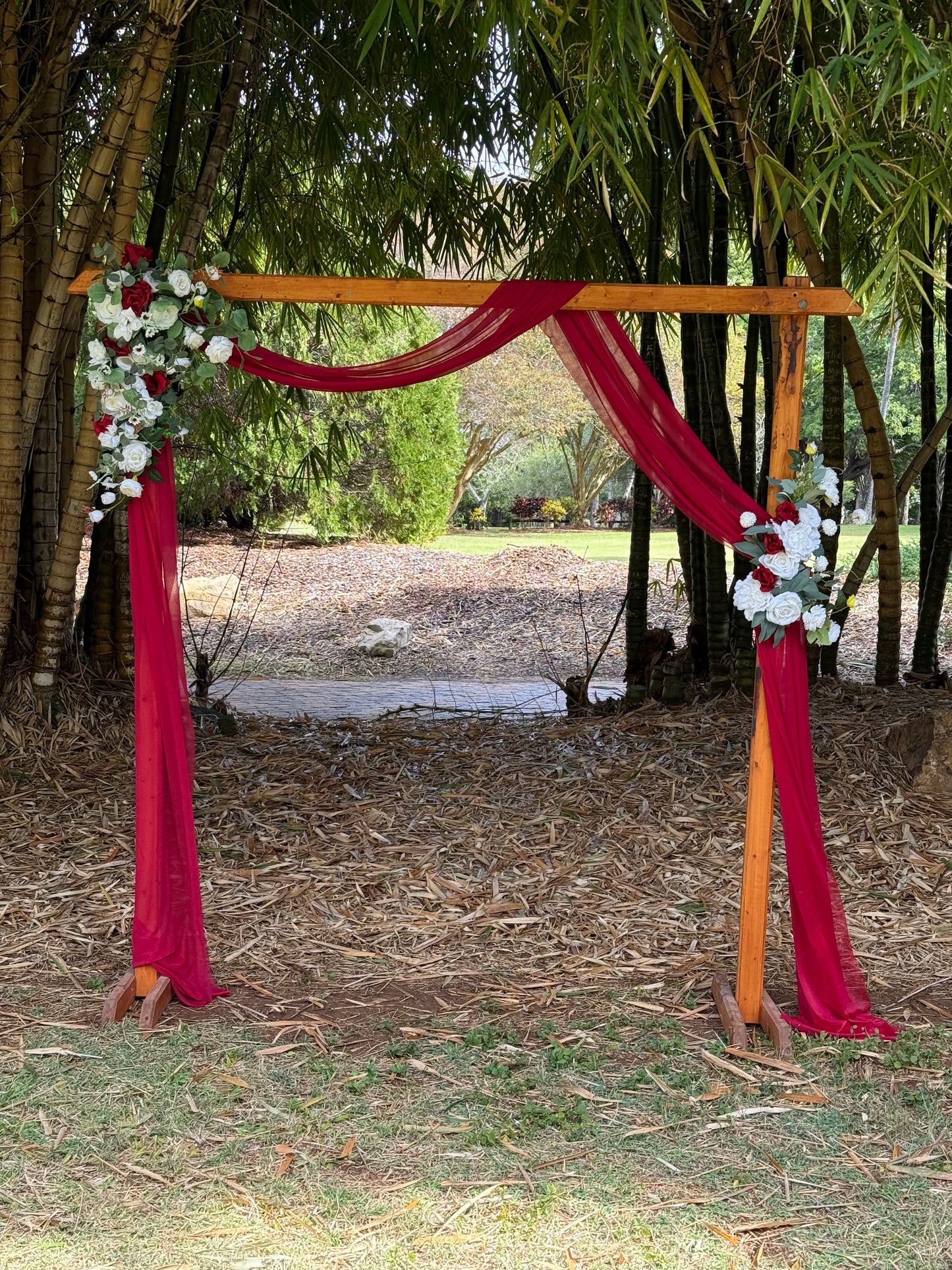 RVH Arbor - Rustic Wood Square Rockhampton Vintage Hire Wedding Hire Rockhampton Weddings