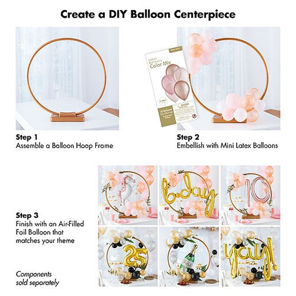 Table Or Hanging Balloon Hoop Centerpiece - Gold 71cm Rockhampton Vintage Hire
