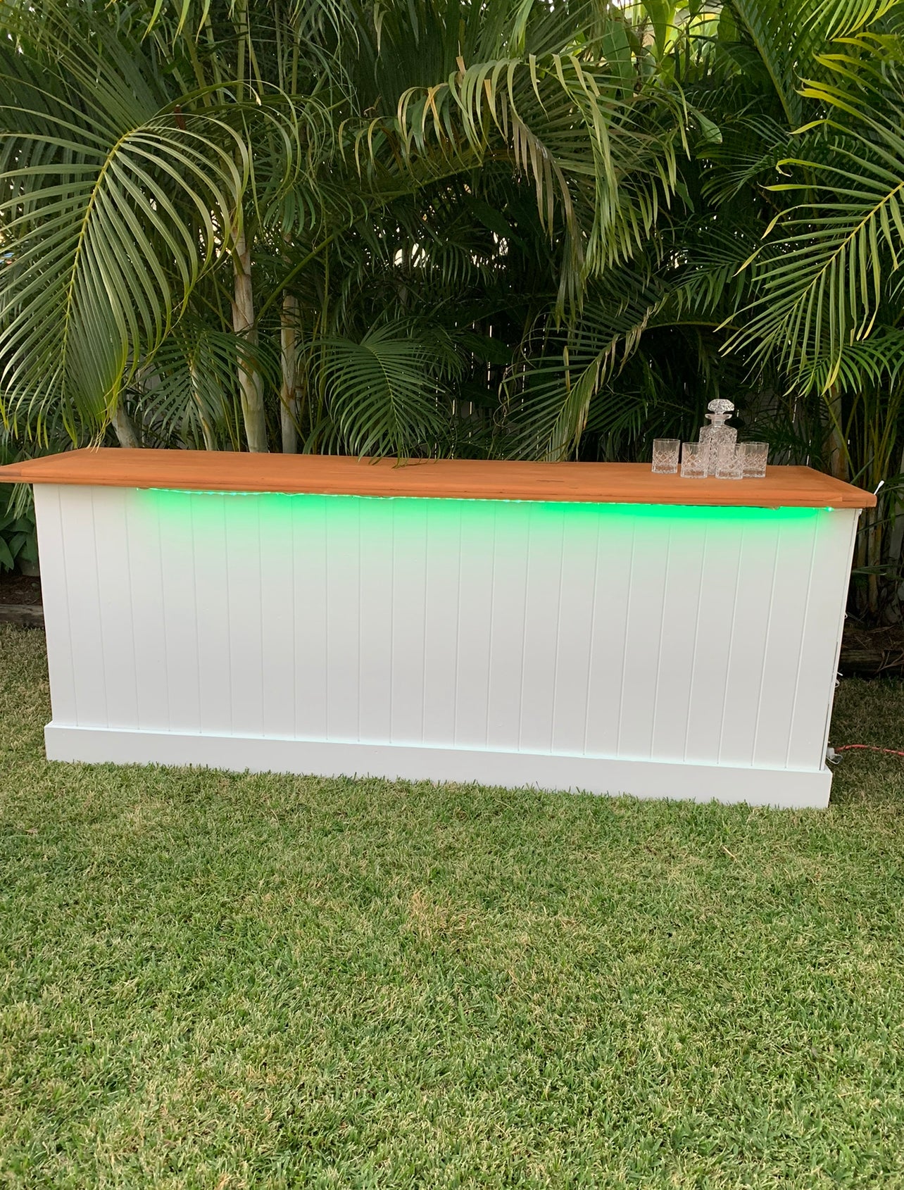RVH Bar Hire - White VJ & Vintage Timber Top Rockhampton Vintage Hire Party Hire , weddings Rockhampton