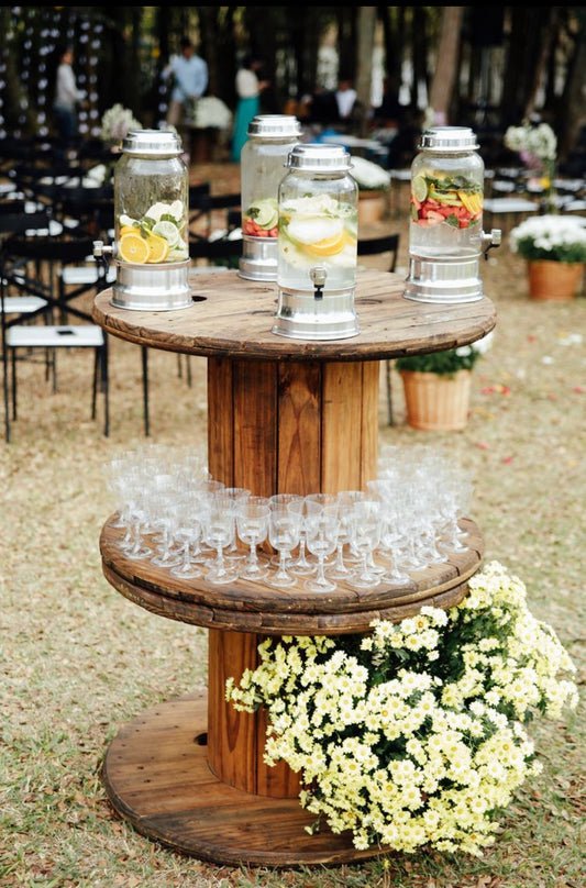 Cable Reel Drink Station Package Rockhampton Vintage Hire Weddings Rockhampton