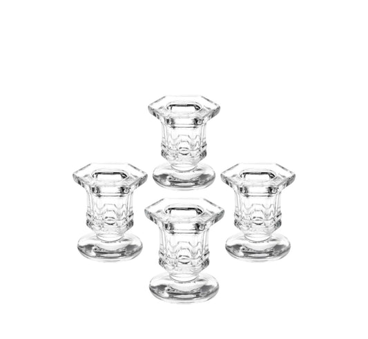 RVH Glass Candle Holder Taper Dinner Rockhampton Vintage Hire