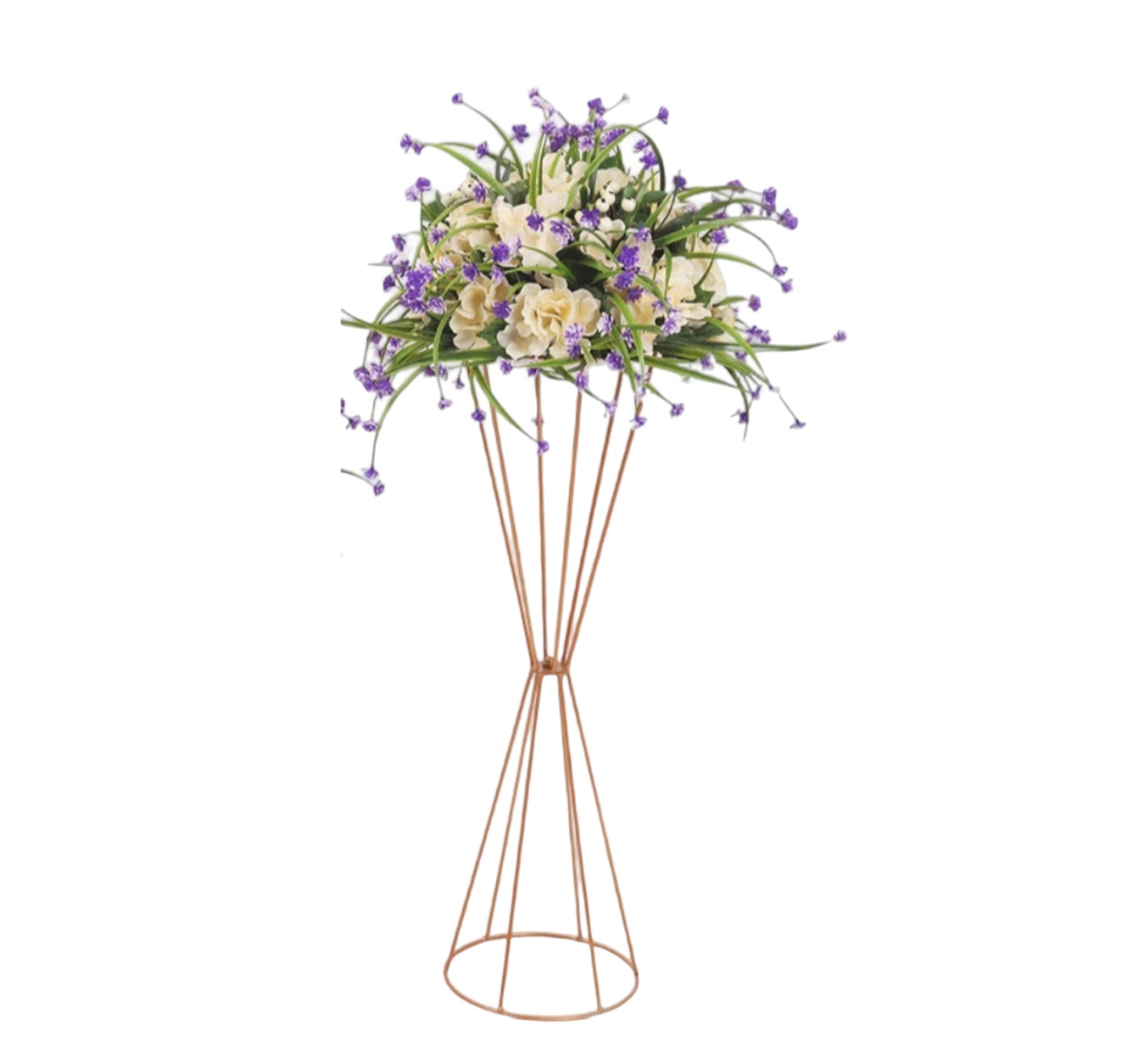 Geometric Flower Stand Centerpiece - Gold 2-Piece Set Rockhampton Vintage Hire