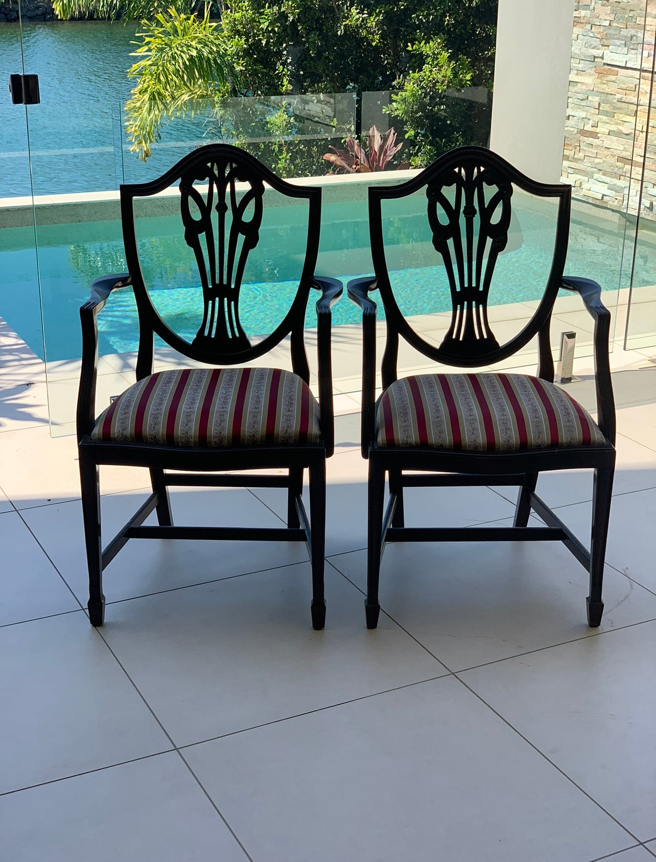 Signing Chairs - Vintage Timber Armchairs x2 Bundle Rockhampton Vintage Hire