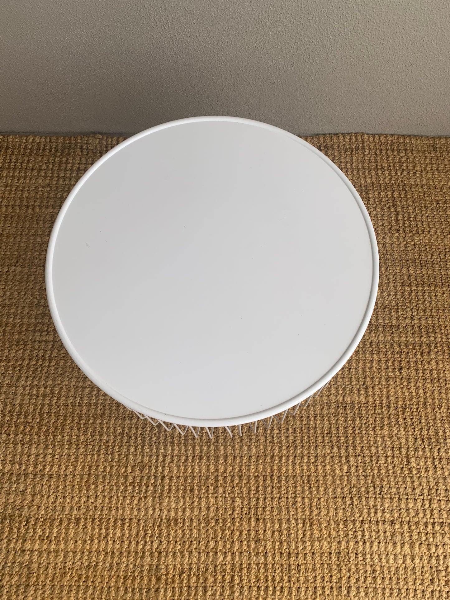 Table - Round White Wire x2 Available Rockhampton Vintage Hire