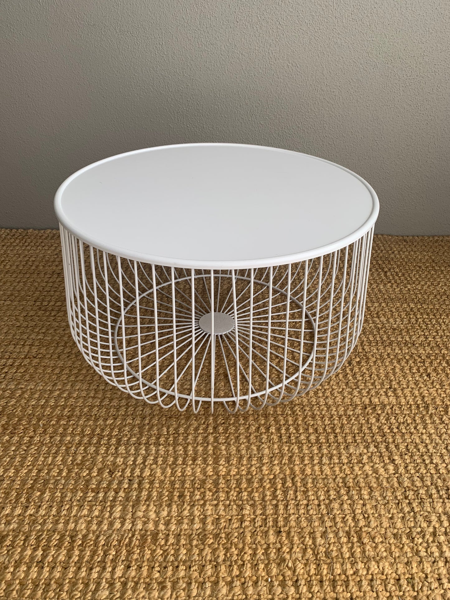 Table - Round White Wire x2 Available Rockhampton Vintage Hire