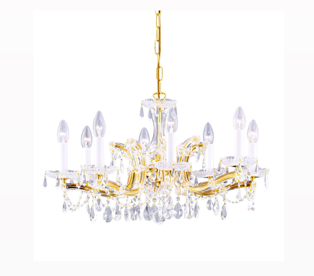 Rockhampton Hire Chandeliers Marie Therese - Gold 8-Arm x2 Available Contact Fay 0414 261 601 Rockhampton Vintage Hire