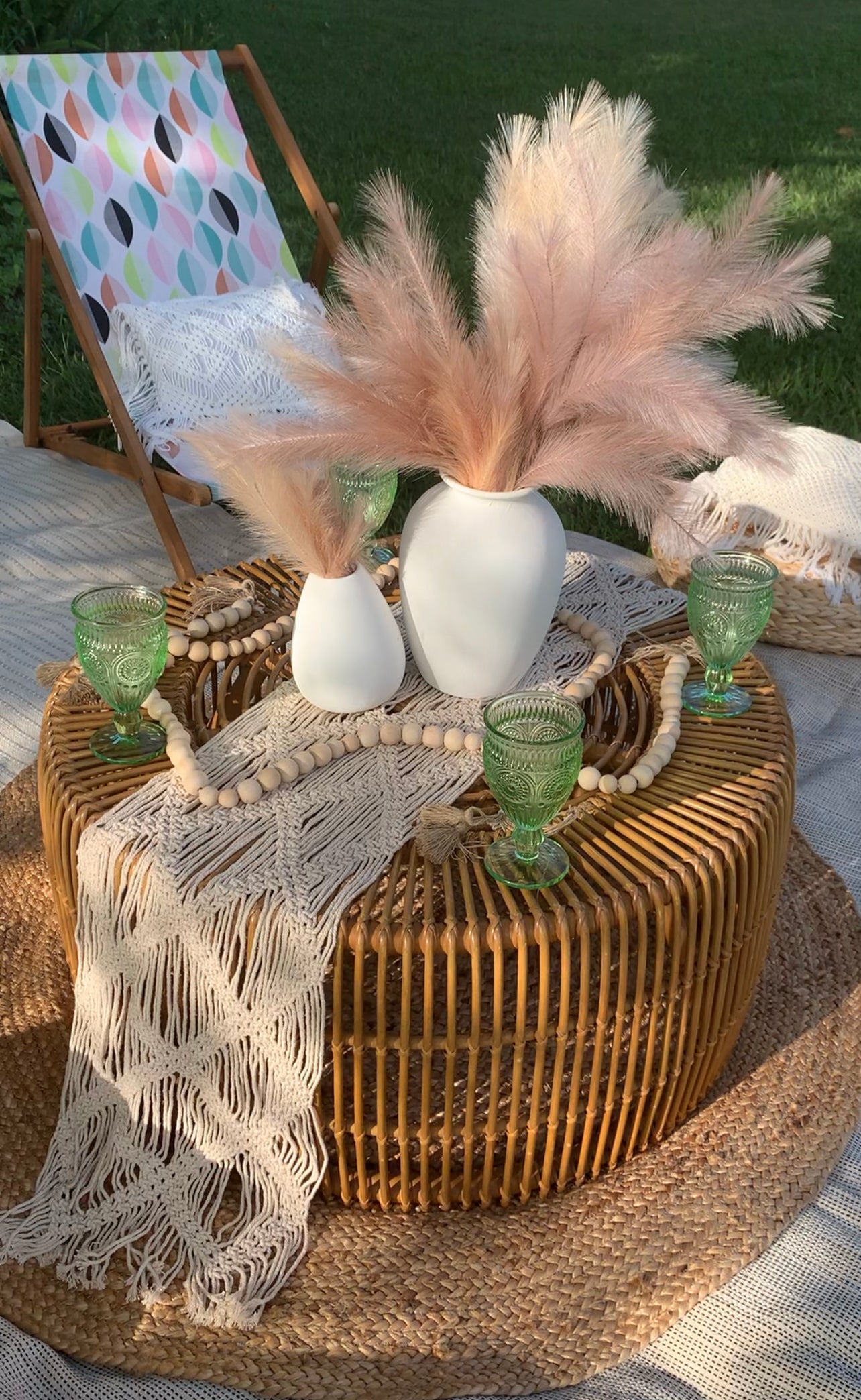 macrame table runners Rockhampton Vintage Hire
