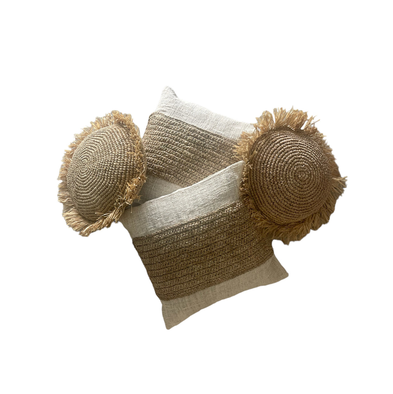 Round & square Standard Cushions - Raffia Rockhampton Vintage Hire