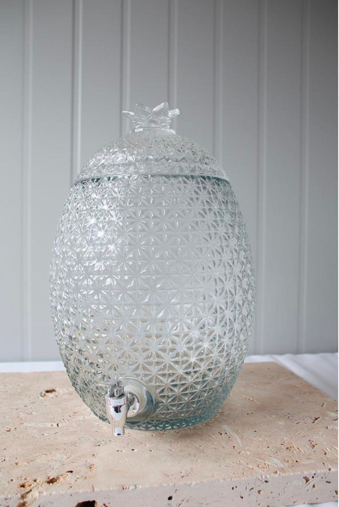 Drink Dispensers 10L - Pineapple Shape in cut glass Rockhampton Vintage Hire