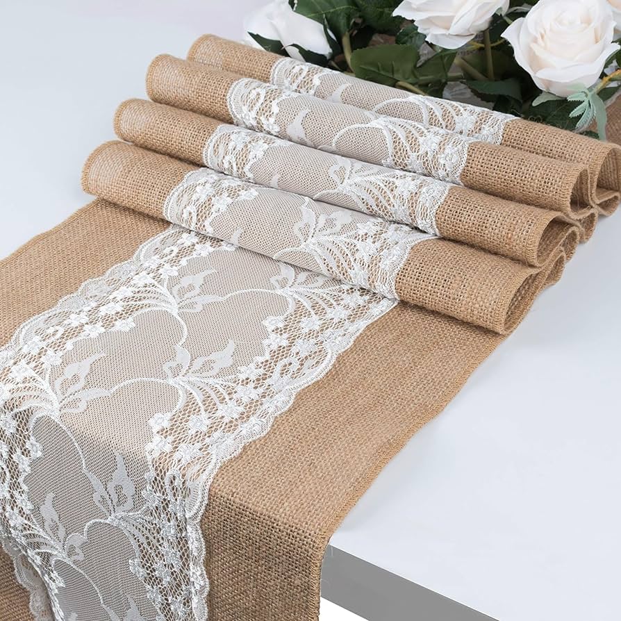 Table Runners - Lace & Burlap Rockhampton Vintage Hire