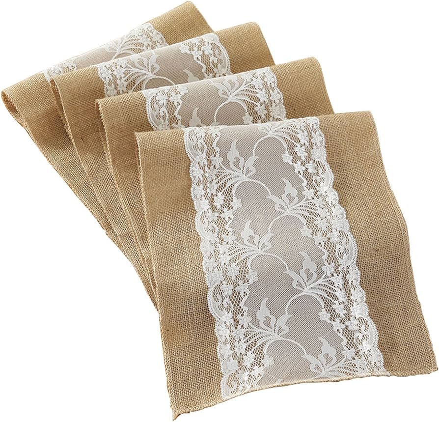Table Runners - Lace & Burlap Rockhampton Vintage Hire