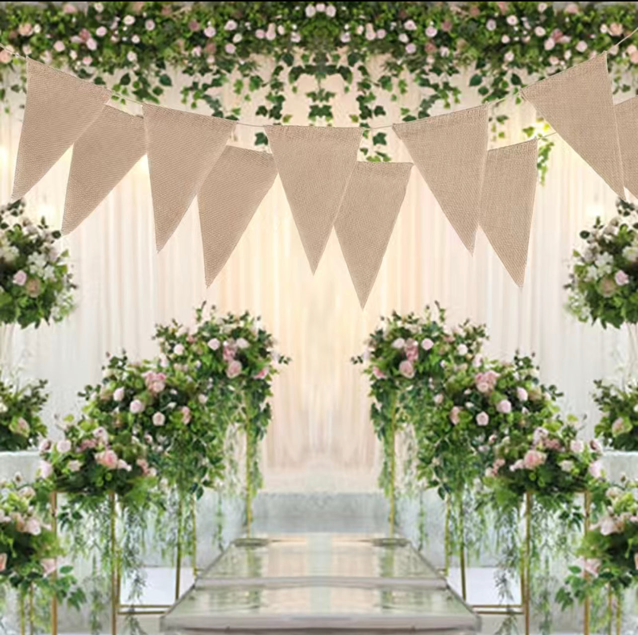 Boho Flag Bunting - Hessian