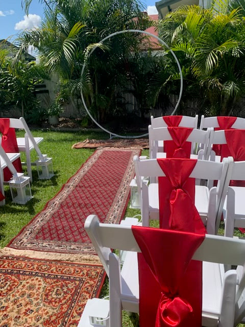Chair Sash - Red Rockhampton Vintage Hire