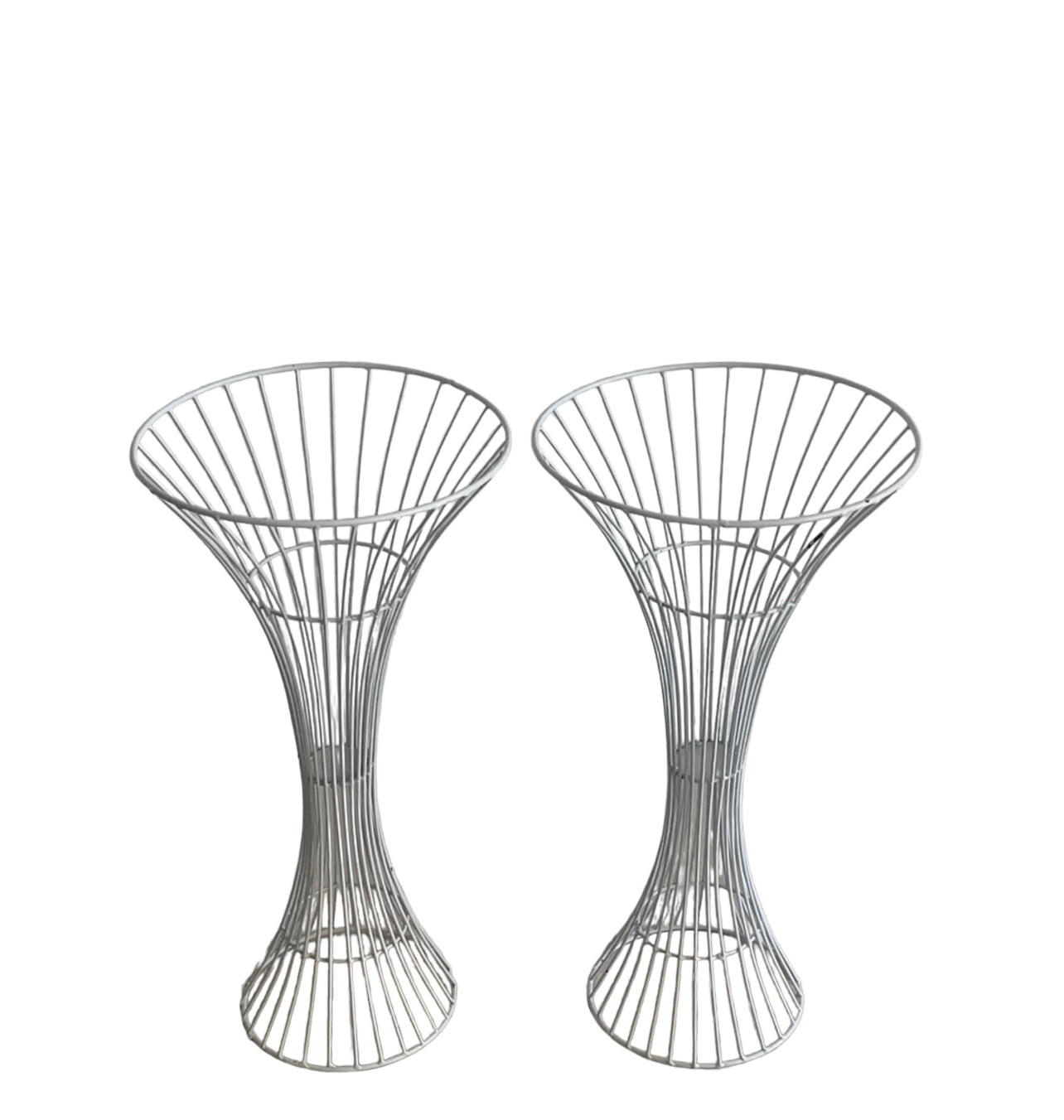 Hourglass Shape Flower/Centerpiece Stand - White Rockhampton Vintage Hire
