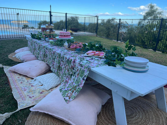 Low rise picnic tables Rockhampton Vintage Hire