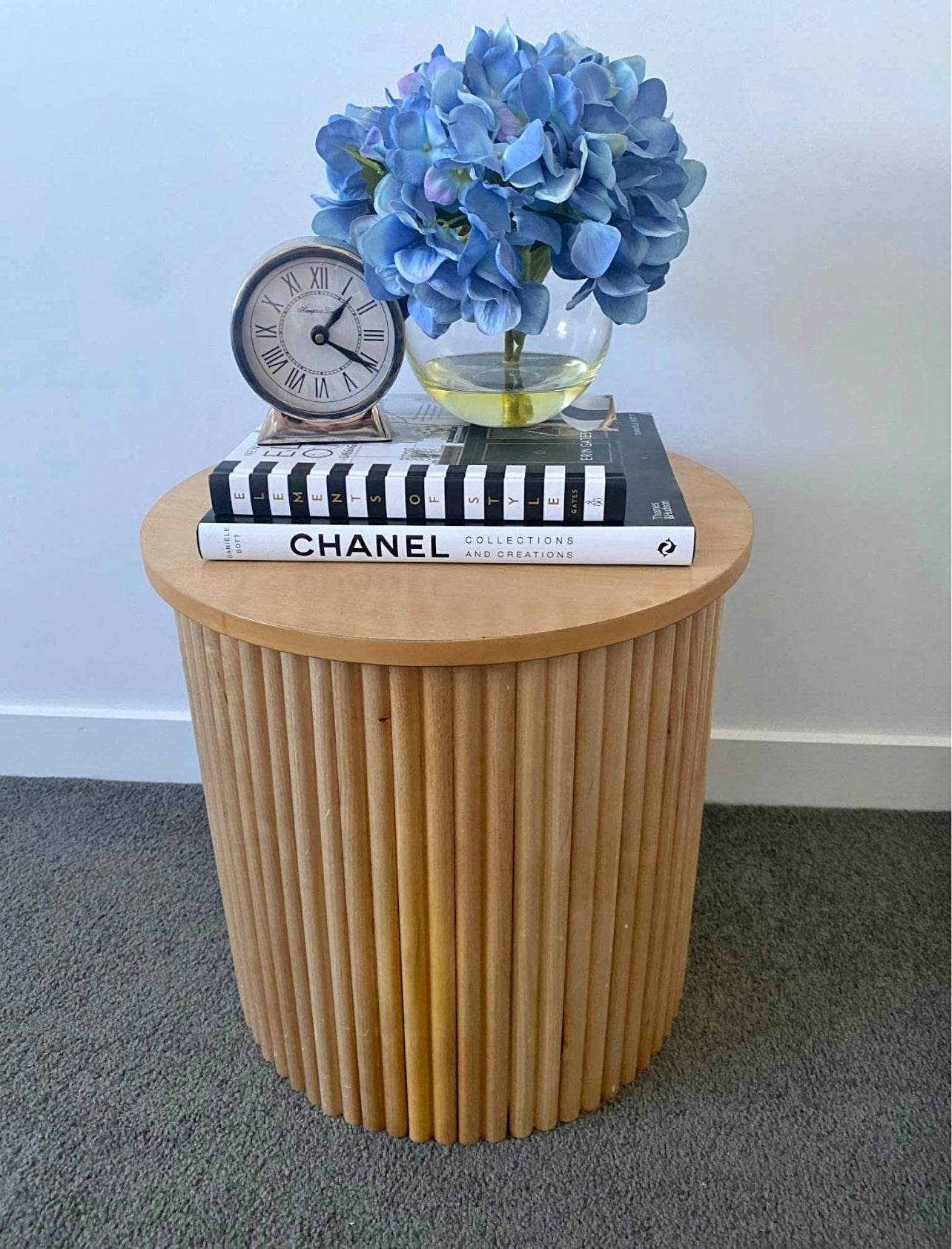 Ribbed side table Rockhampton Vintage Hire