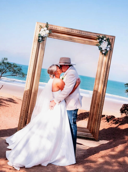 RVH Wedding Large Frame Backdrop Rockhampton Vintage Hire