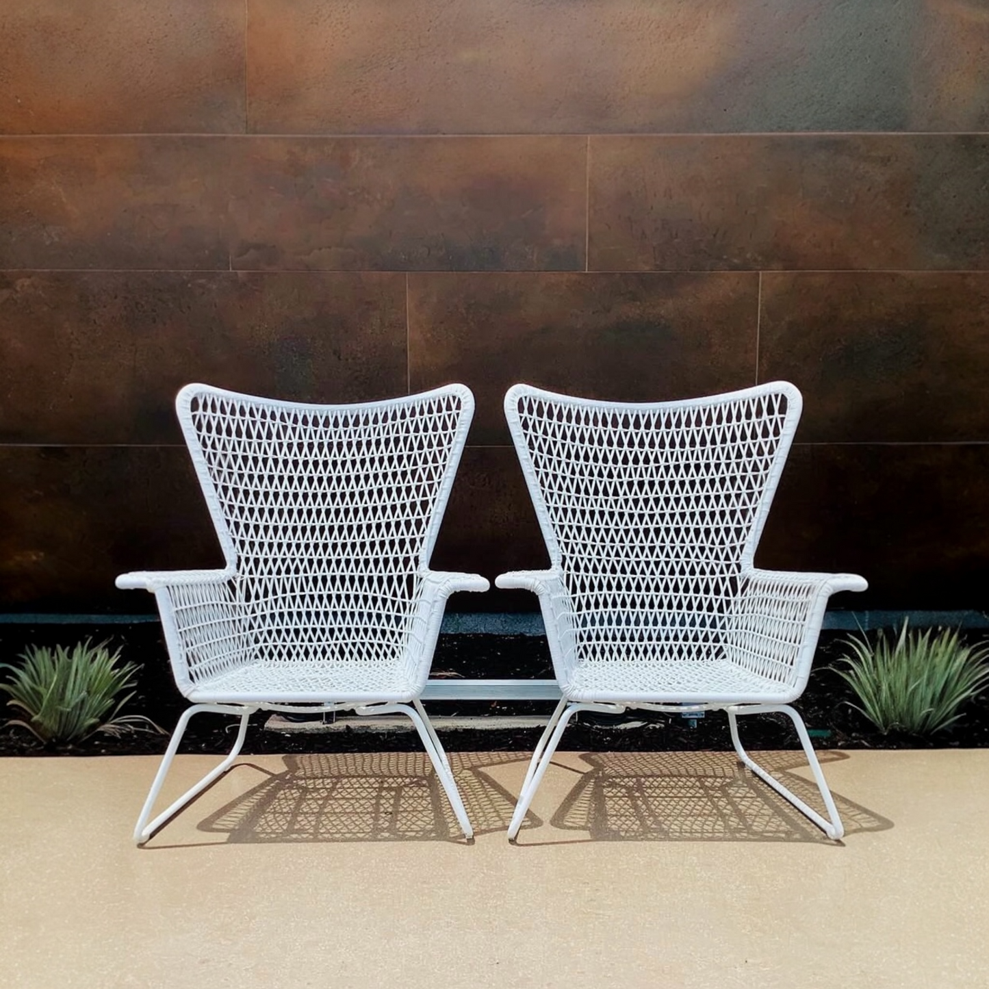 White Woven Mesh Armchairs will suit indoor and outdoor events. Rockhampton Vintage Hire