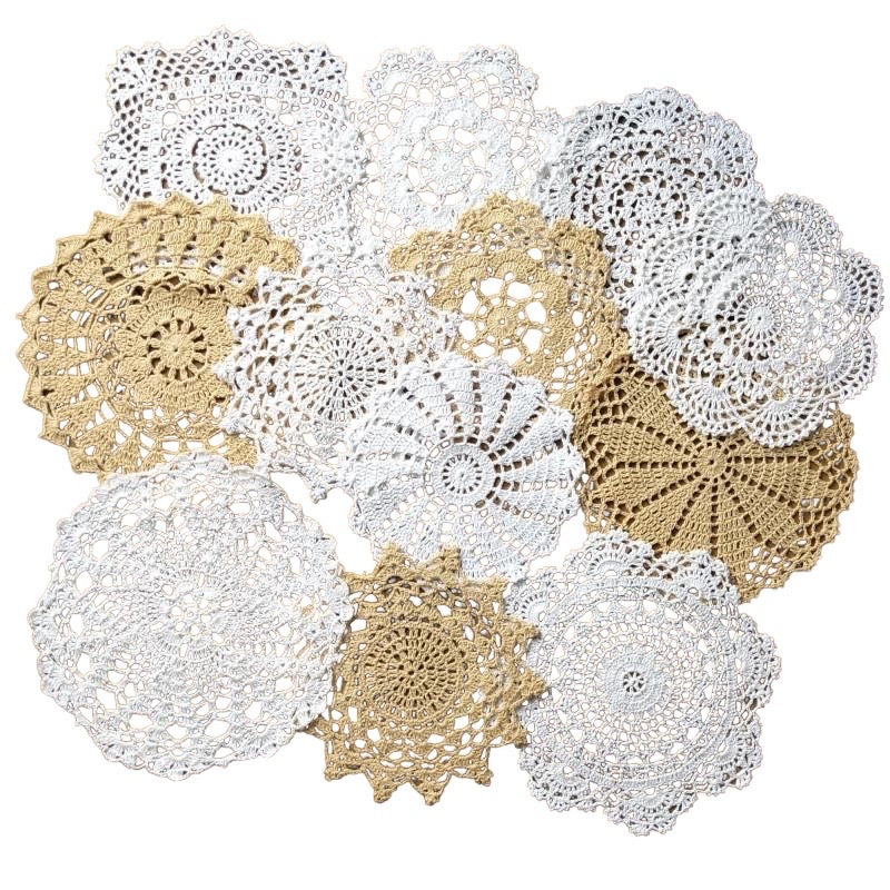 Doily Collection for hire Rockhampton Vintage Hire