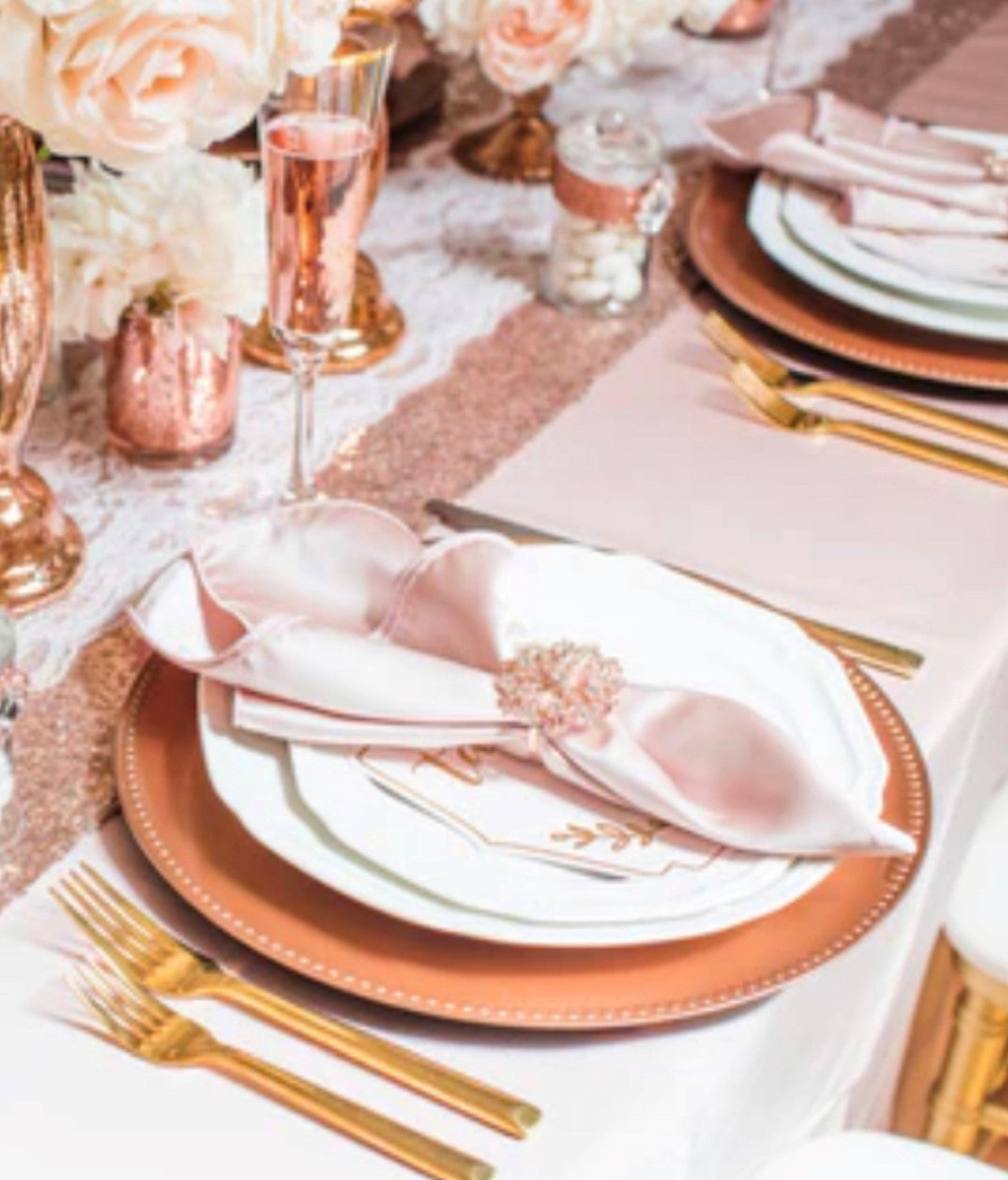 Charger Plates Rose Gold