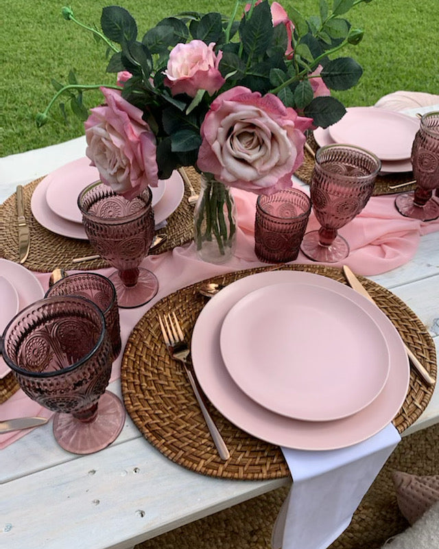 Dinnerware Plates - Matte Pink