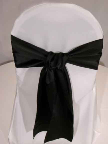 Chair Sash - Black Rockhampton Vintage Hire