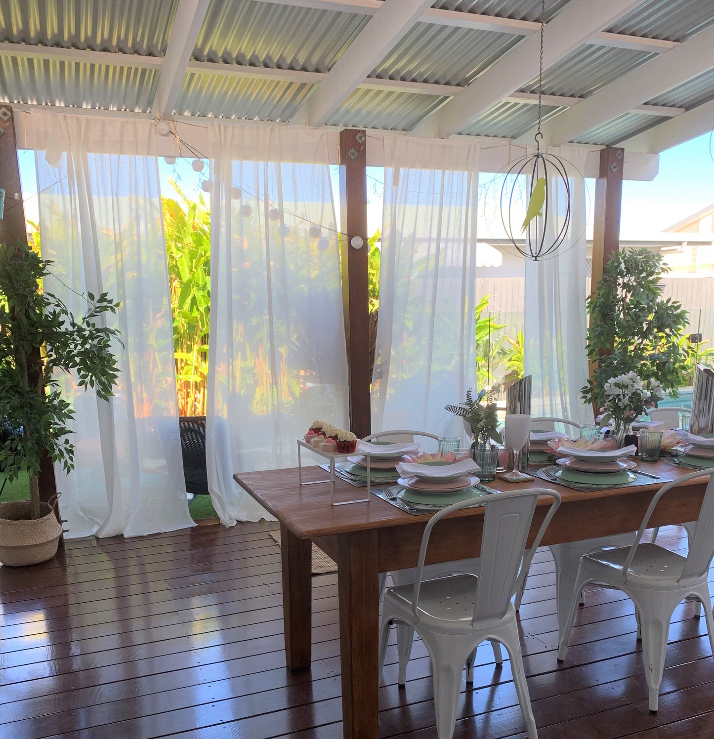 Sheer Curtains Island Luxe Wedding & Events