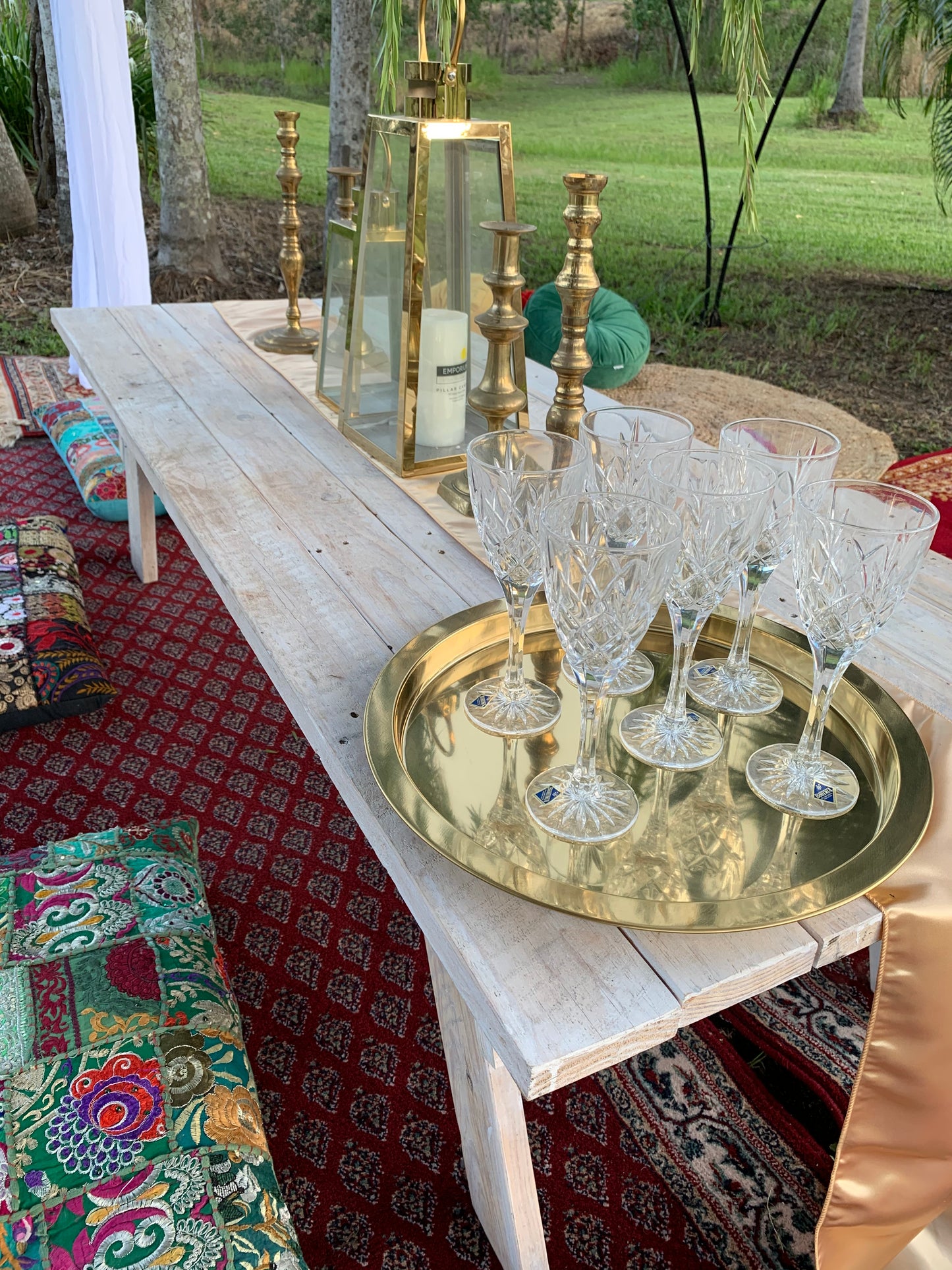 Lanterns - Metal & Glass Gold x3 Bundle