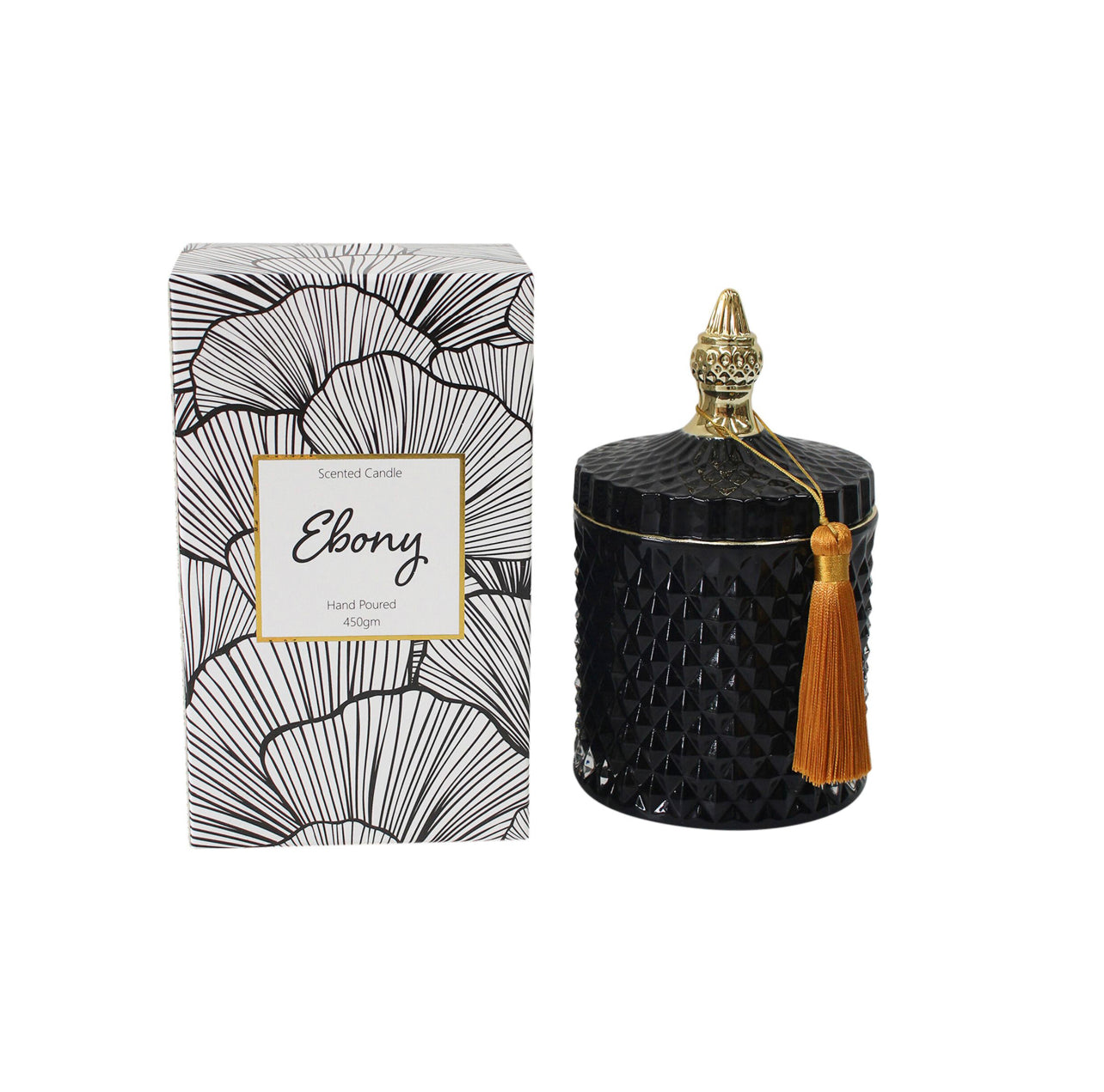 Glass Candle Xl Ebony