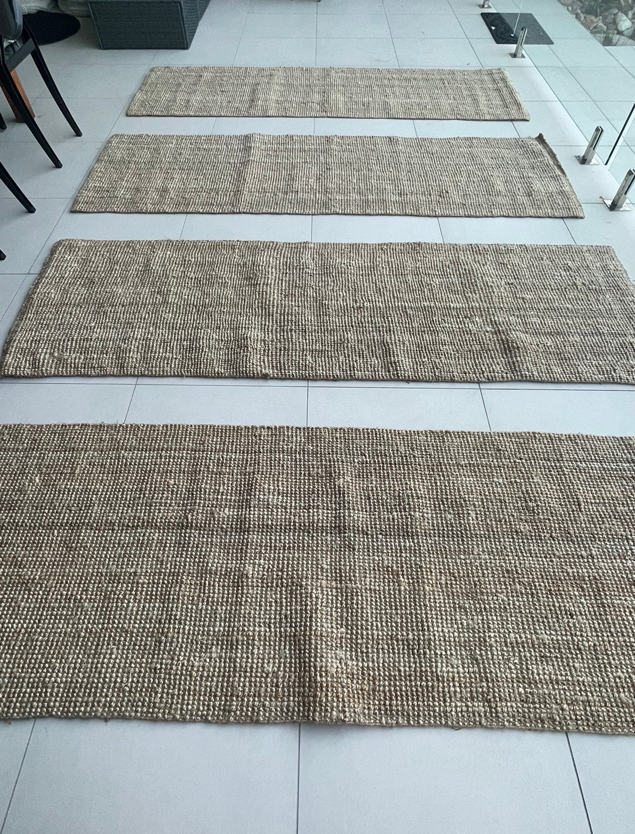 Floor Rugs - Jute Runners x 5 Rockhampton Vintage Hire