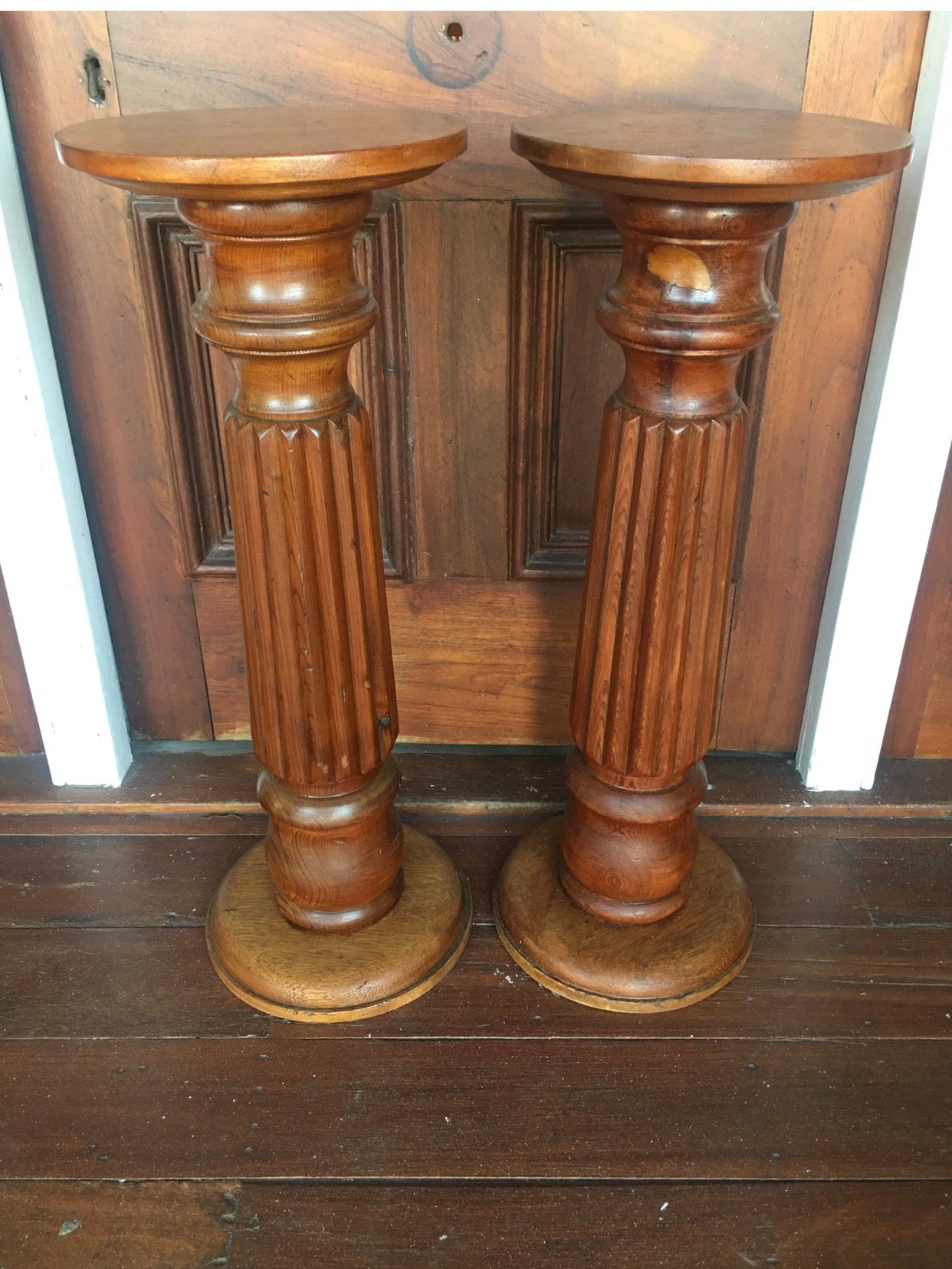 Plinths - Wood Flower Plinths x2 Bundle Rockhampton Vintage Hire