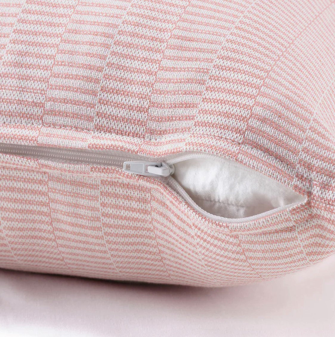 Standard Square Cushions - Pink & White x 2 Rockhampton Vintage Hire