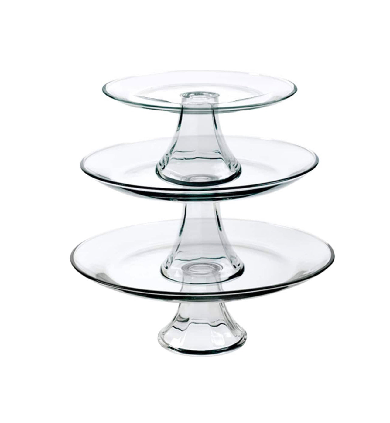 RVH Cake Stands Round Glass Set of three Rockhampton Vintage Hire Weddings Rockhampton