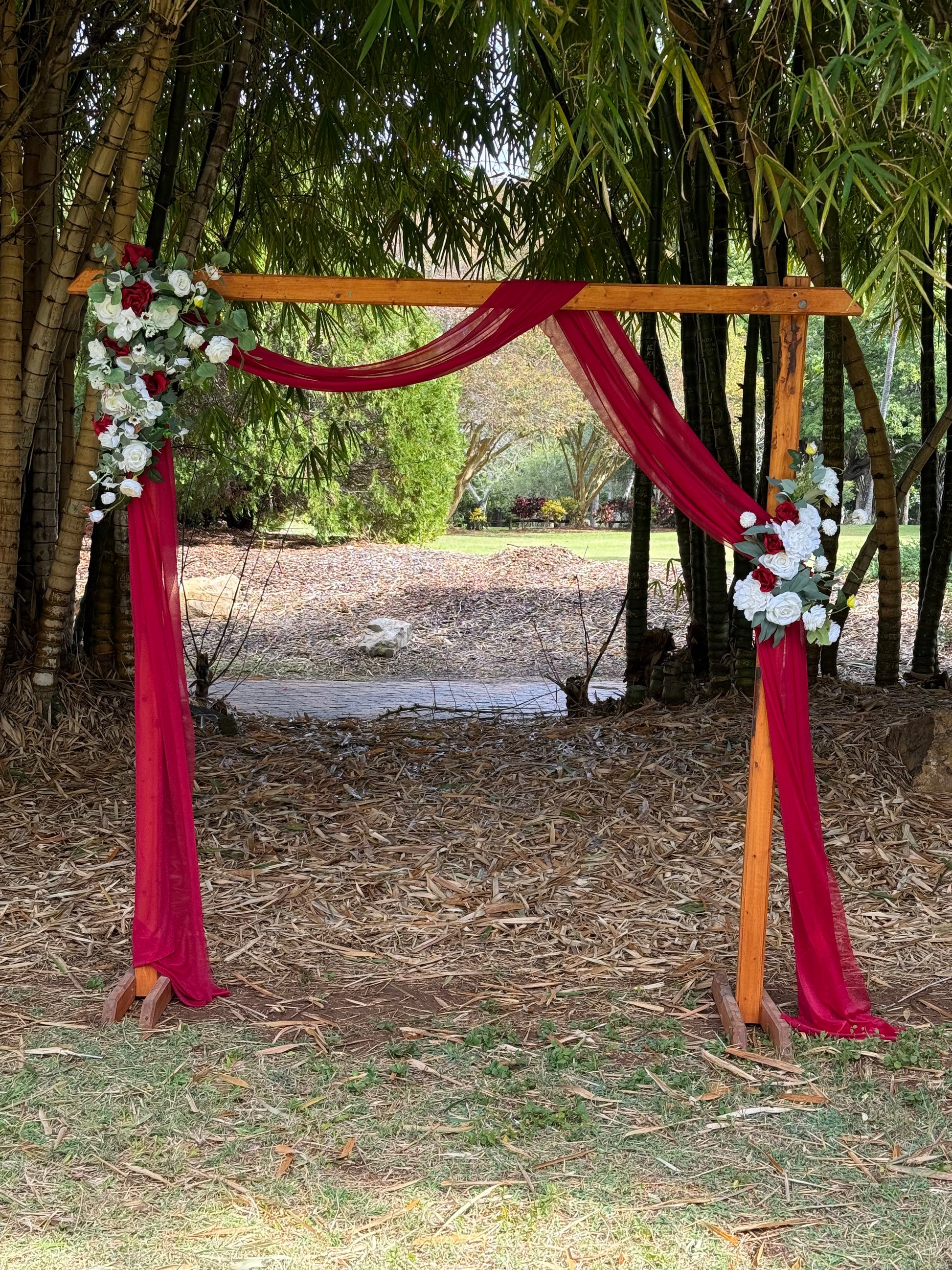 RVH Arbor - Rustic Wood Square Rockhampton Vintage Hire Wedding Hire Rockhampton Weddings