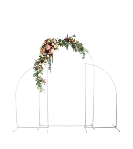 RVH Arch Backdrop Set 3-Pieces - White Rockhampton Vintage Hire. Wedding, party, event hire