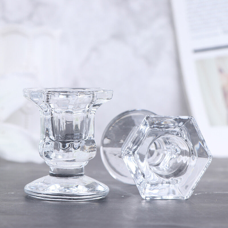 RVH Glass Candle Holder Taper Dinner Rockhampton Vintage Hire