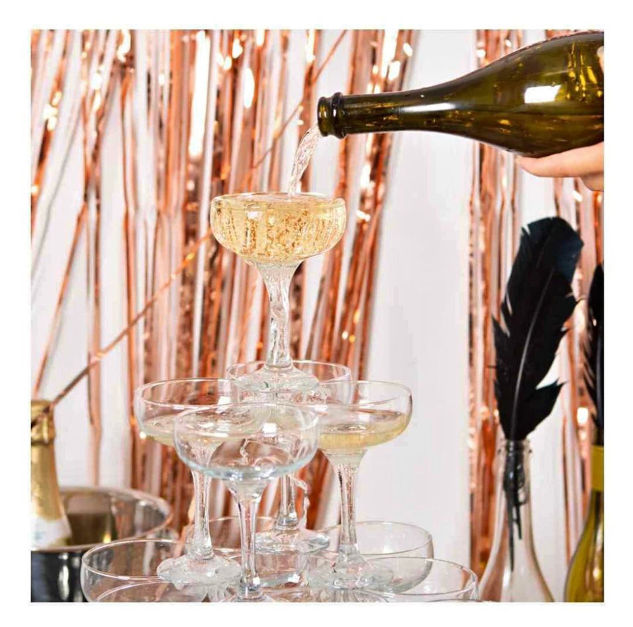 Glasses - Champagne Tower Coupes wedding & event hire Rockhampton Vintage Hire