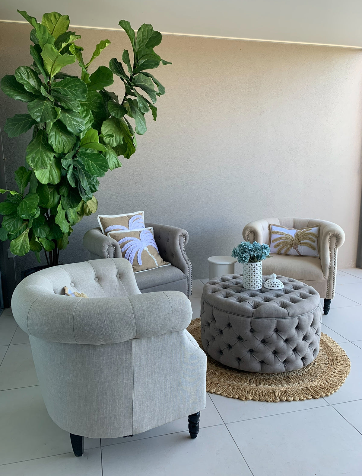 Chesterfield Tub Chairs & Ottoman x4 Bundle Rockhampton Vintage Hire. Rockhampton Weddings, Central Queensland furniture hire, events, corporate, parties