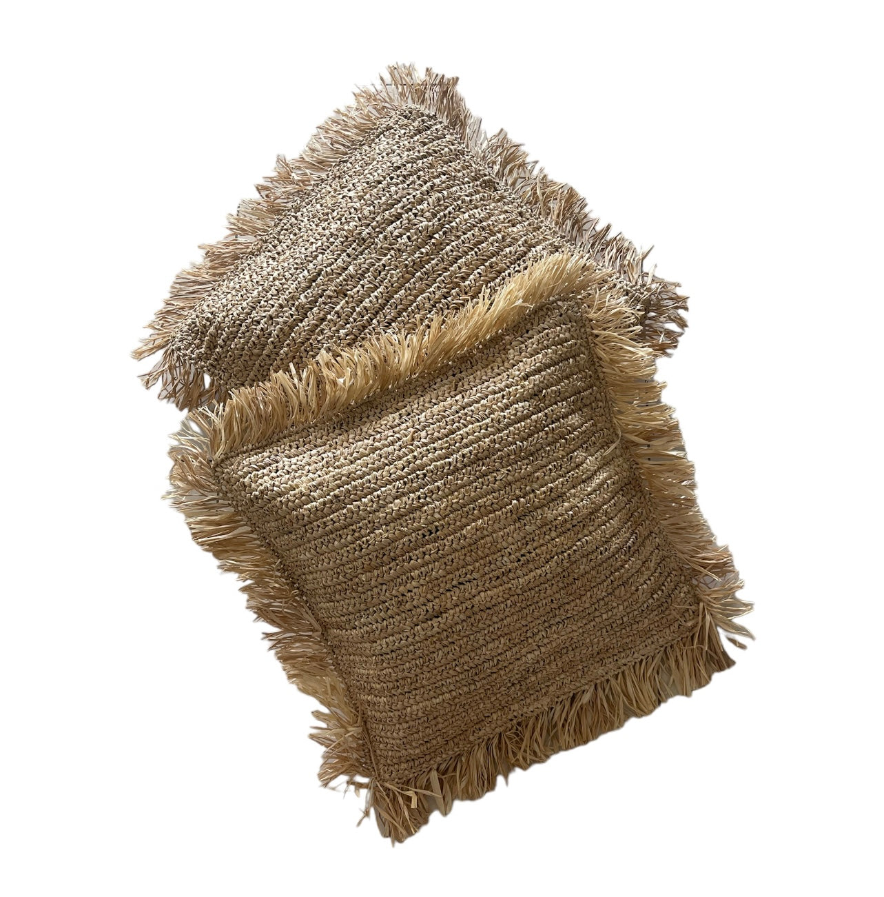 Large Square Cushion - Raffia x2 Bundle – rockhampton-vintage-hire