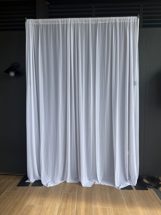 3m - 6 m wide x 3m high Professional Pipe & Drape Backdrop System Rockhampton Vintage Hire