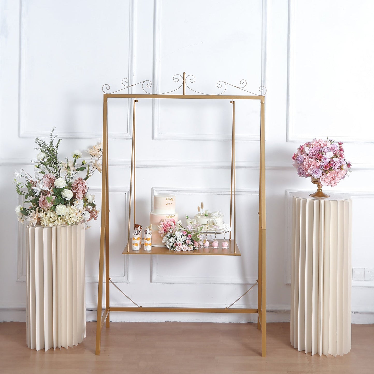 Cake Swing Gold Wedding - 1.8m high Rockhampton Vintage Hire