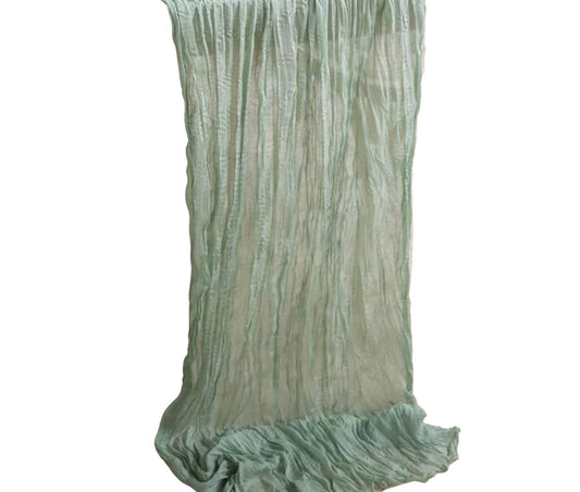 Table Runner Cheesecloth Green Rockhampton Vintage Hire