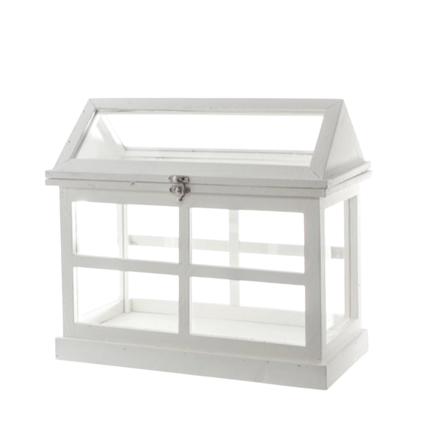 Hamptons Card Box - White framed box with lid and glass panels. Rockhampton Vintage Hire