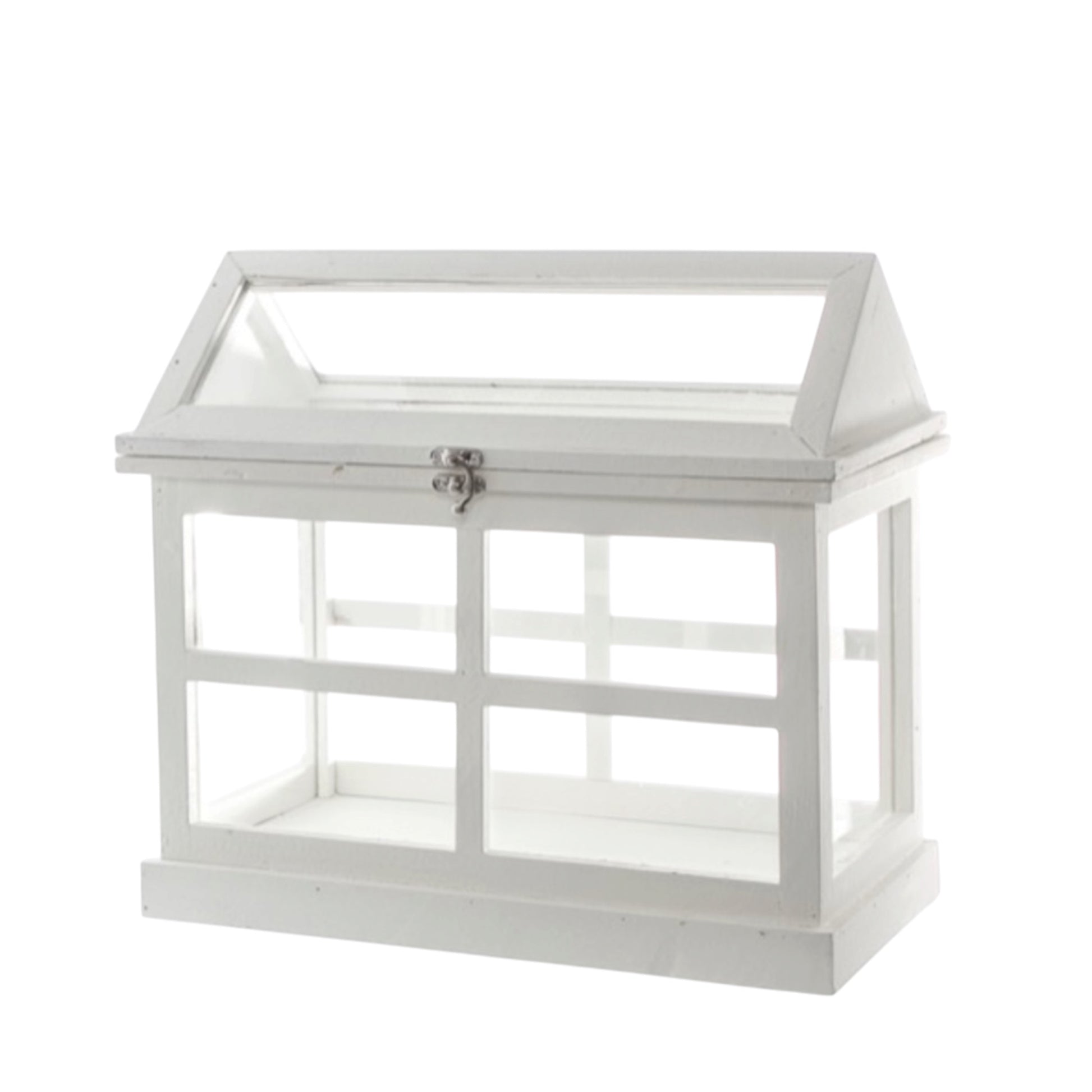 Hamptons Card Box - White framed box with lid and glass panels. Rockhampton Vintage Hire
