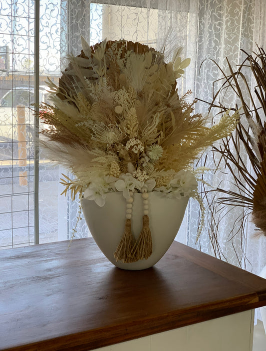 Dried Wedding Floral Arrangement - Boho Rockhampton Vintage Hire
