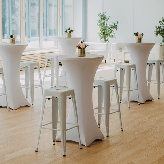 Wedding & Event Hire Dry Bars & Covers + Stools - 16-Piece Bundle Rockhampton Vintage Hire