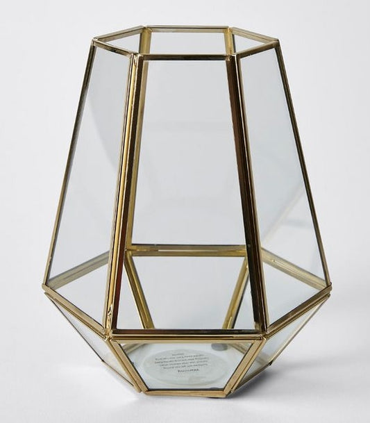Candle Holders - Brass & Glass Lantern x6 Bundle Rockhampton Vintage Hire