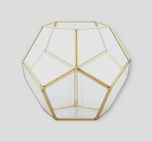 Candle Holders - Geometric Gold & Glass Lantern x4 Bundle Rockhampton Vintage Hire