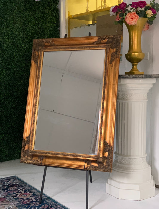 Bevel Mirror Set In Gold Frame Rockhampton Vintage Hire